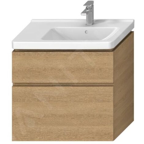 Jika Cubito Pure - Meuble sous lavabo 740x683 mm, découpe à droite, chêne H40J4254035191