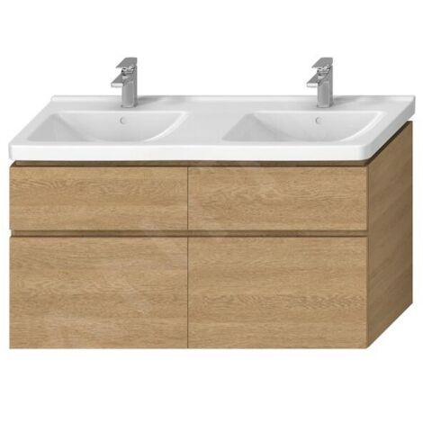 Jika Cubito Pure - Meuble sous lavabo double 1280x683, chêne H40J4274025191