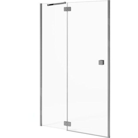 Jika Cubito Pure - Porte de douche rabattable 1200 mm, gauche, Jika Perla Glass, argent/verre clair H2544260026681