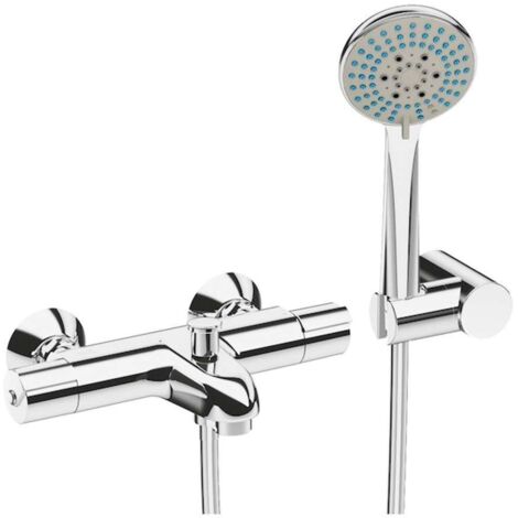 Jika Deep - Grifo termostático de bañera, con accesorios,3 chorros, cromo H3231U70042711