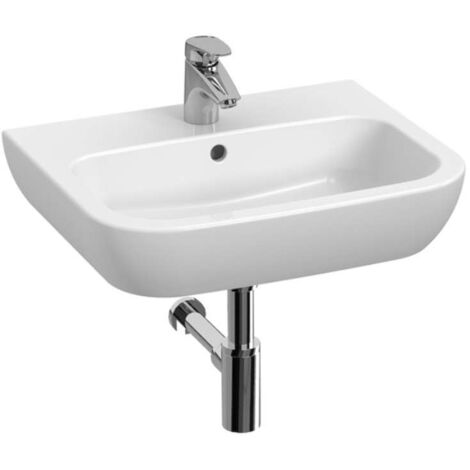 Jika Deep - Lavabo 60x45 cm, con troppopieno e foro per miscelatore, bianco H8103680001041