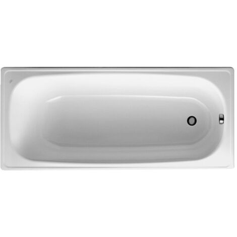 Jika (Groupe Roca) Riga Gerade Badewanne 160 x 70 cm aus emailliertem Stahl, Weiß (H2340600000001)