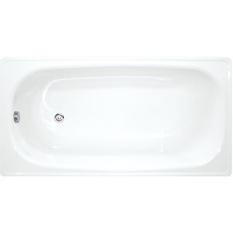 Jika (Groupe Roca) Riga Raumsparbadewanne 140 x 70 cm aus emailliertem Stahl, Weiß (H2340400000001)