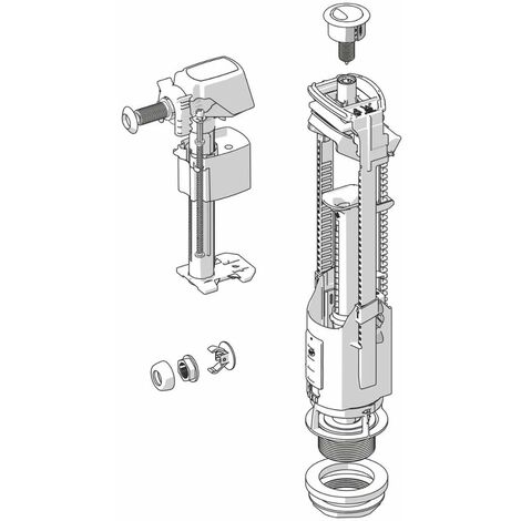 Jika - Mécanisme de chasse d'eau pour WC combiné, blanc H8913820000001