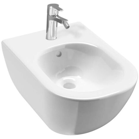 Jika Mio - Bidé colgante, con 1 orificio de grifo, Jika Perla, blanco H8317121003021
