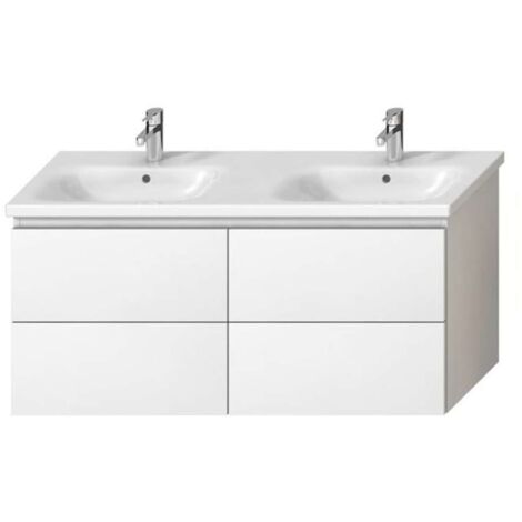 Jika Mio-N - Armario bajo lavabo doble, 130, 127x59x45 cm, blanco H40J7184015001