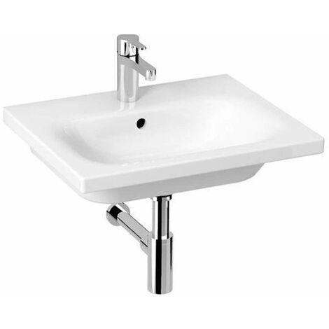 Jika Mio-N - Lavabo 55x45 cm, con troppopieno e foro per miscelatore, Jika Perla, bianco H8127121001041