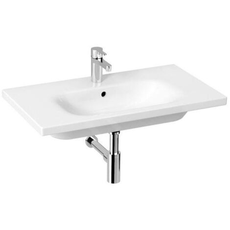 Jika Mio-N - lavabo, 800x450 mm, avec trop-plein, 1 trou pour robinetterie, Jika Perle, blanc H8127161001041