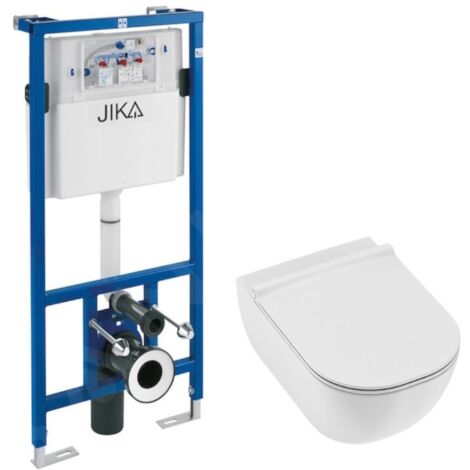 Jika Mio-N - Set bâti-support et WC suspendu, Rimless, DualFlush, blanc H6007140000002