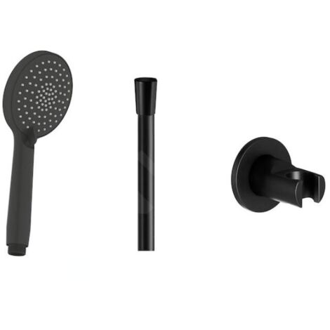 Jika Mio Style - Colonne de douche avec pommeau de douche, support et flexible, noir mat H3652F07163611