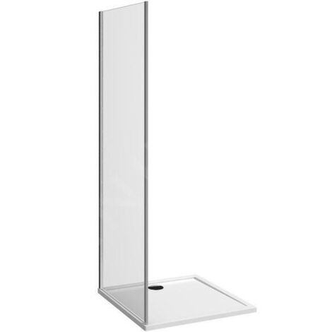 Jika Nion - Paroi de douche fixe, 900x1950 mm, Jika Perla Glass, argent/verre arctique H2972N20026661
