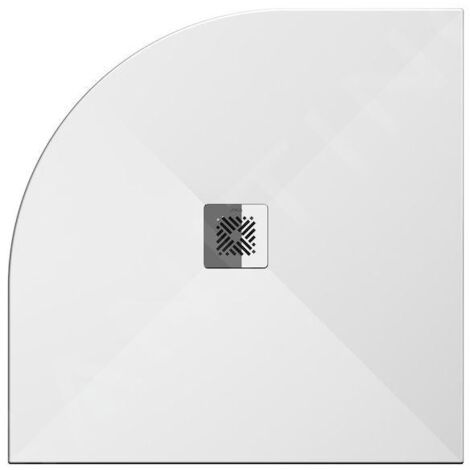 Jika Padana - Receveur de douche 80x80 cm, aspect ardoise/blanc mat H213930R100001