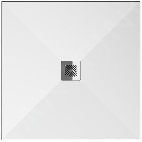 Jika Padana - Receveur de douche 80x80 cm, aspect ardoise/blanc mat H213934R100001