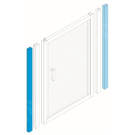 Jika – Profilé d'extension pour portes de douche 0-32mm blanc – Compatible série Lyra Plus – H2913880000141