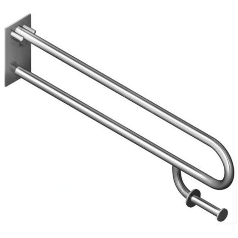 Jika Universum - Poignée rabattable avec porte-papier toilette, 834 mm, inox H3897160030001