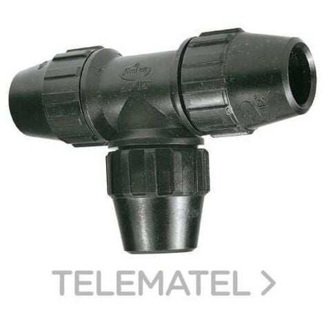 JIMTEN te bocas iguales j-73-1,1/4-40 , Derivación Te J73 bocas igualesMedida 40mm 1 1/4 pulgadaPara tuberias de polietileno.
