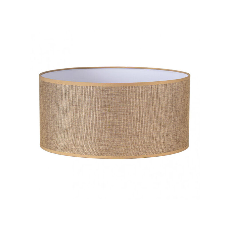 jin m10 abat-jour cylindrique marron 60dx60dx30h cm toile de jute tissée
