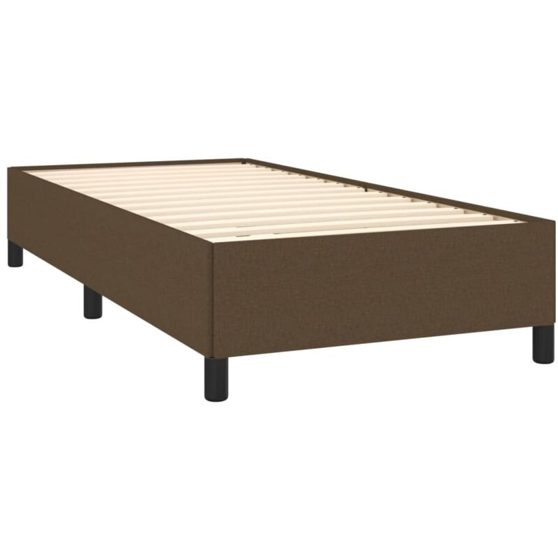 Bettgestell Ohne Matratze Dunkelbraun 90x190 Cm Stoff Vidaxl