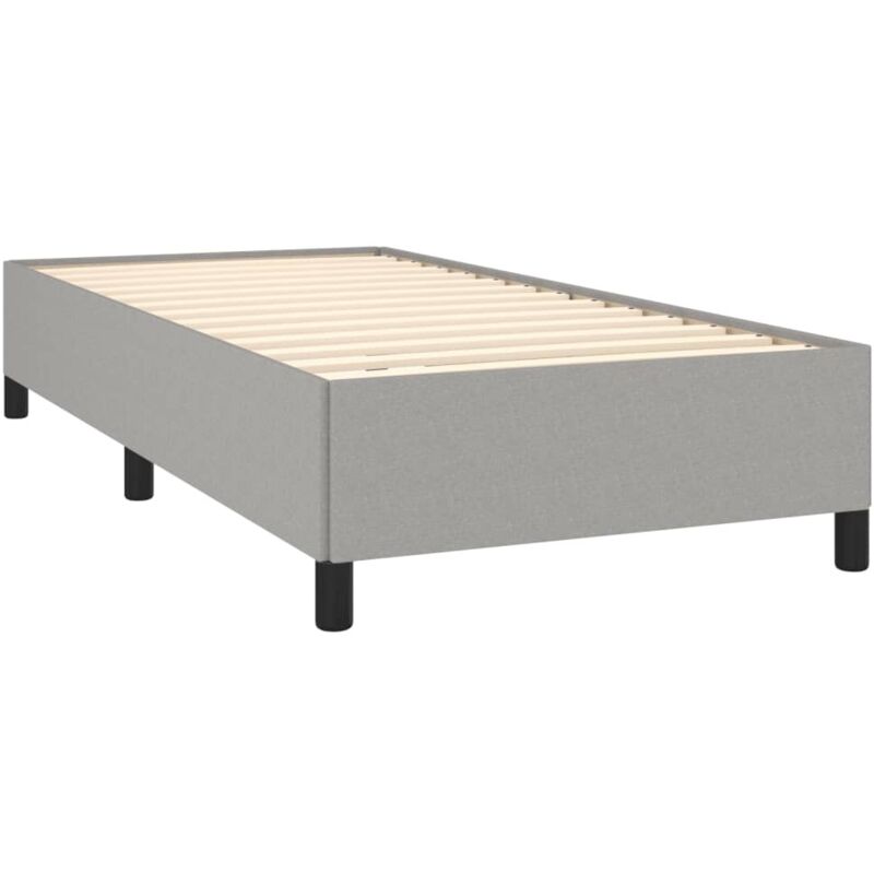 Cadre de lit Gris clair 100x200 cm Tissu