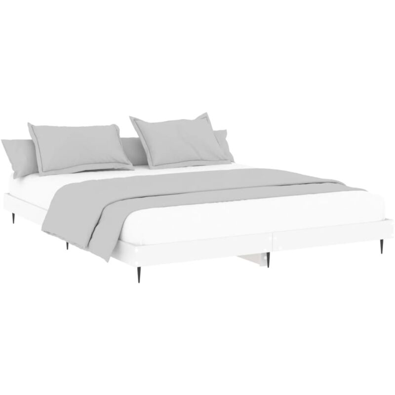 Vidaxl - Cadre de lit sans matelas blanc 180x200 cm bois d'ingénierie