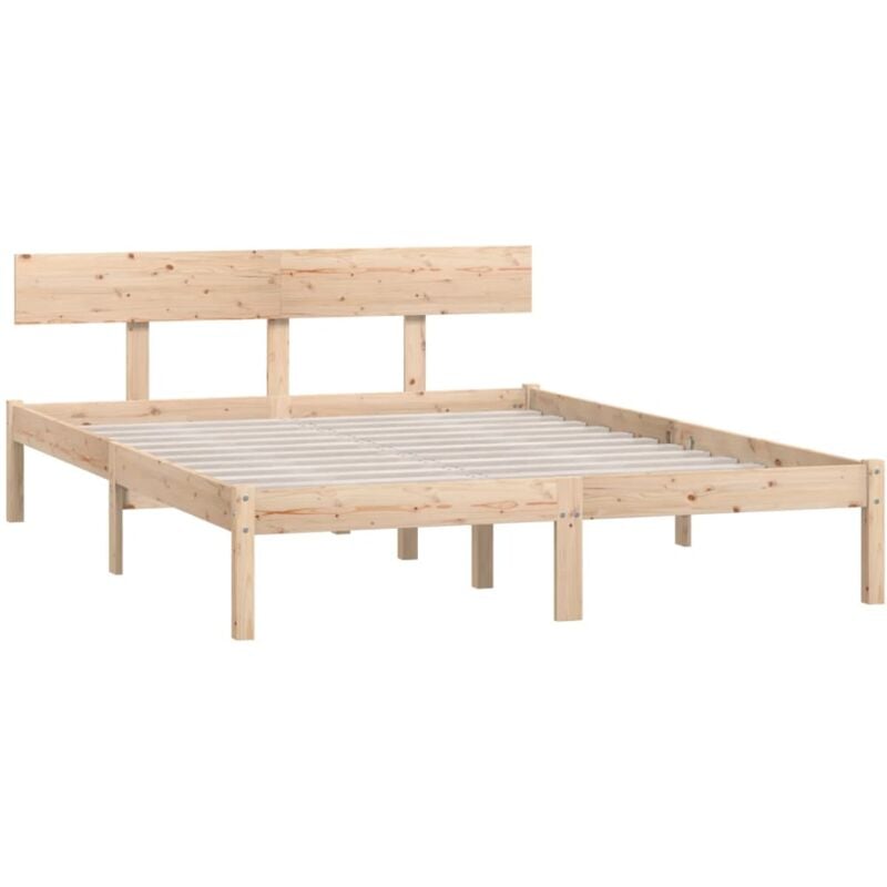 Vidaxl - Cadre de lit sans matelas bois de pin massif