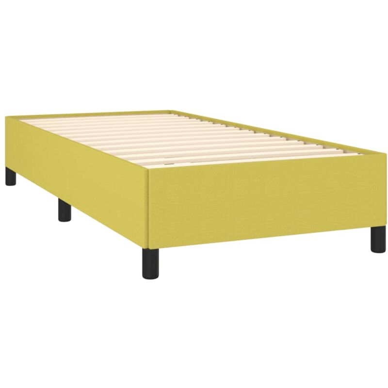 Vidaxl - Cadre de lit sans matelas vert 100x200 cm tissu