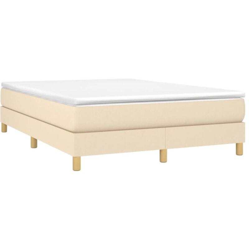 Vidaxl - Cadre de lit sans matelas crème 140x200 cm tissu