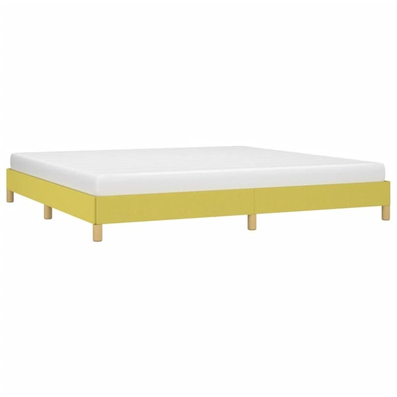 Vidaxl - Cadre de lit sans matelas vert 200x200 cm tissu