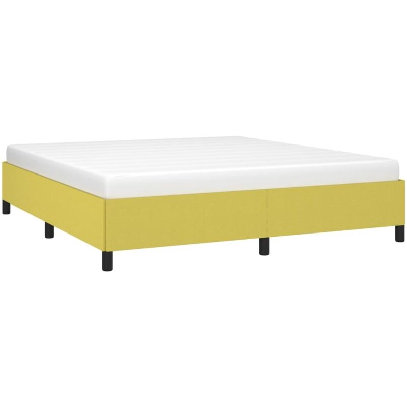 Vidaxl - Cadre de lit sans matelas vert 180x200 cm tissu