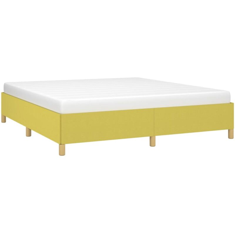 Vidaxl - Cadre de lit sans matelas vert 180x200 cm tissu