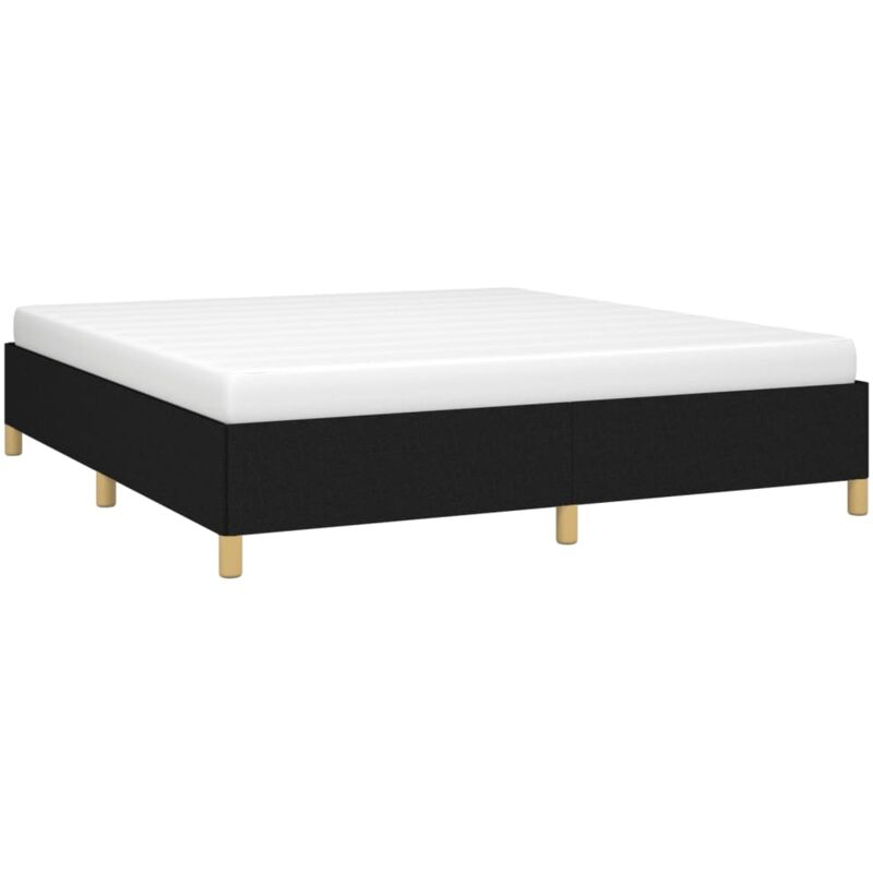 Vidaxl - Cadre de lit sans matelas noir 160x200 cm tissu