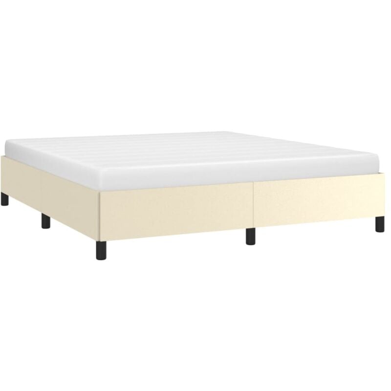 Vidaxl - Cadre de lit Crème 160x200 cm Similicuir
