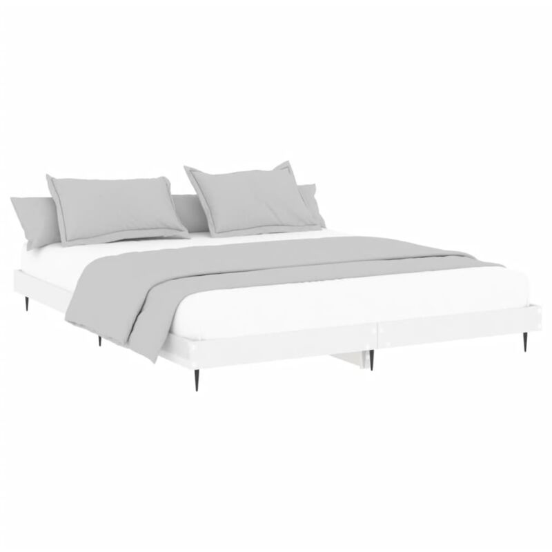 Vidaxl - Cadre de lit sans matelas blanc brillant 140x200 cm