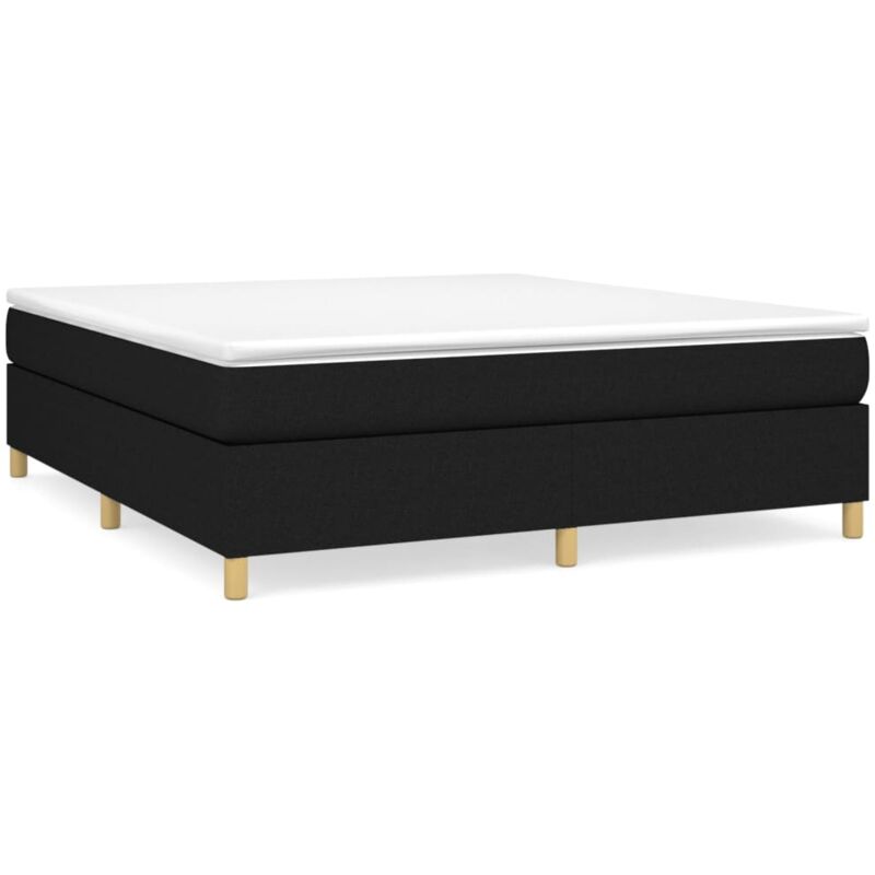 Vidaxl - Cadre de lit sans matelas noir 180x200 cm tissu