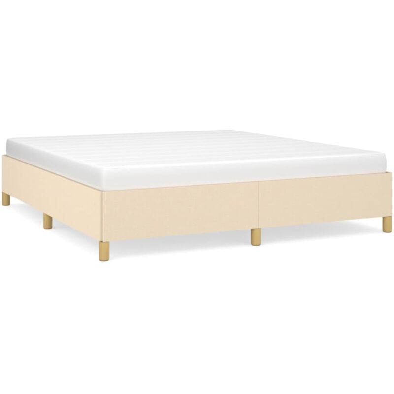 Vidaxl - Cadre de lit Crème 180 x 200 cm Tissu