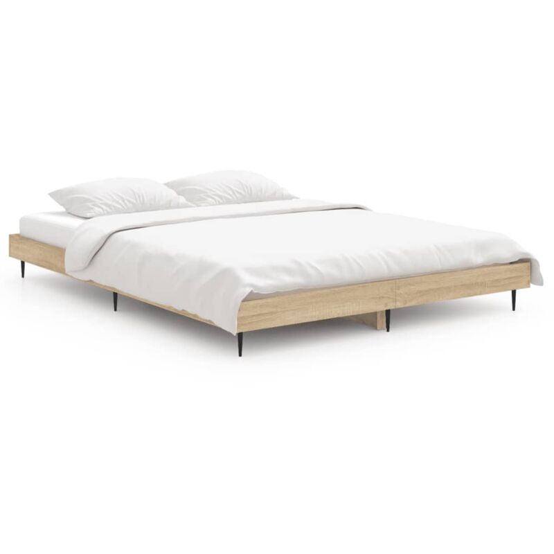 Vidaxl - Cadre de lit chêne sonoma 140x190 cm bois d'ingénierie