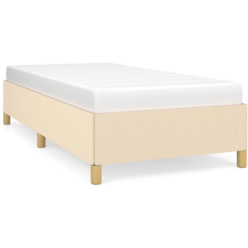 Cadre de lit Crème 100 x 200 cm Tissu