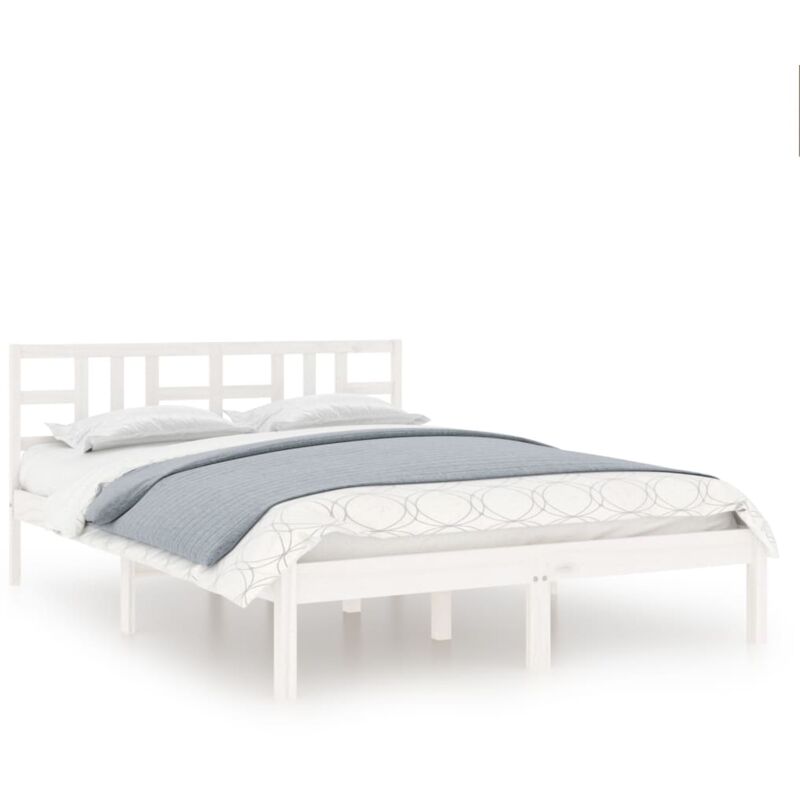 Vidaxl - Cadre de lit Blanc Bois massif 120x200 cm