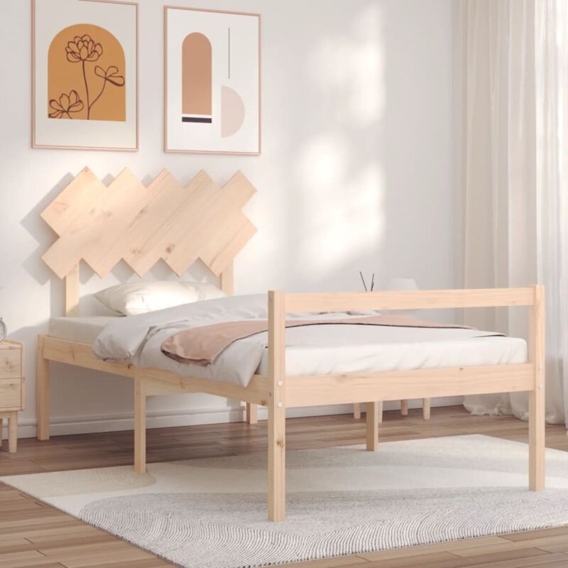 Jinlefu - Furniture Limited - Lit pour personne âgée et tête de lit 100x200
