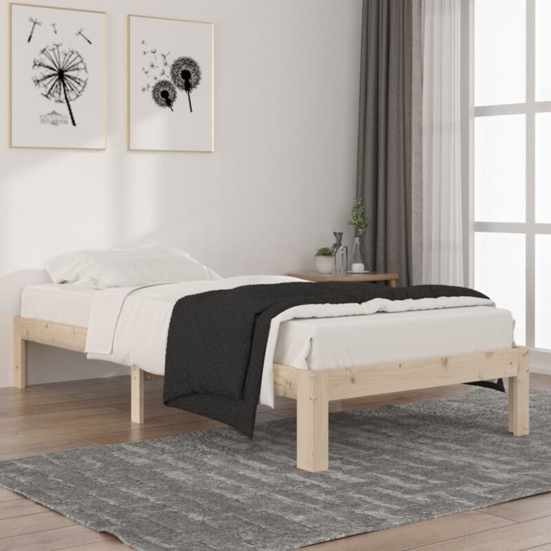 Vidaxl - Cadre de lit sans matelas bois de pin massif 90x200 cm