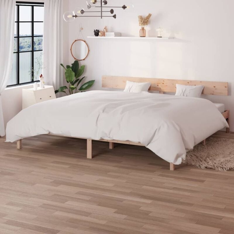 Cadre de lit sans matelas bois massif 200x200 cm Vidaxl