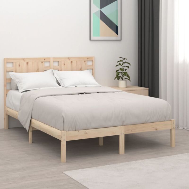 Vidaxl - Cadre de lit sans matelas 120x190 cm bois massif
