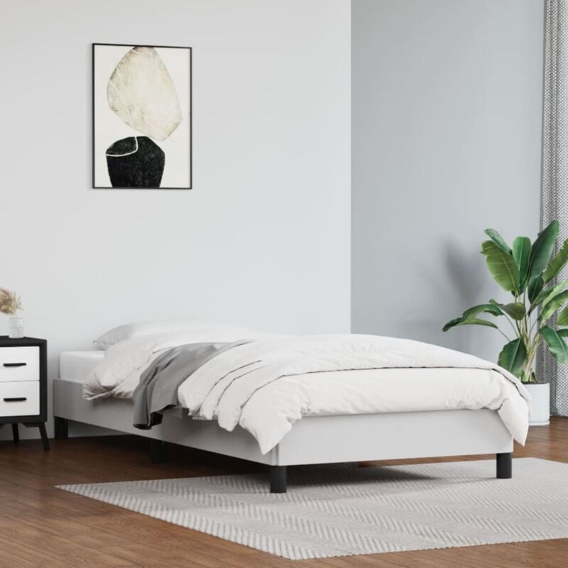 Vidaxl - Cadre de lit sans matelas blanc 90x200 cm similicuir