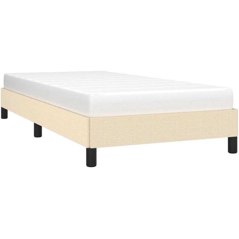 vidaXL Cadre de lit sans matelas crème 80x200 cm tissu