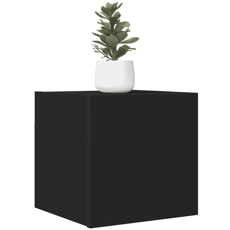 Meuble TV mural Noir 30,5x30x30 cm