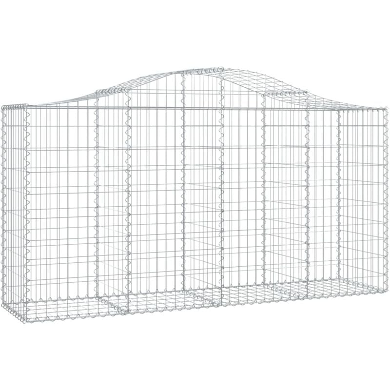 Jinlefu - Panier de gabions arqué 200x50x100/120 cm Fer galvanisé vidaXL