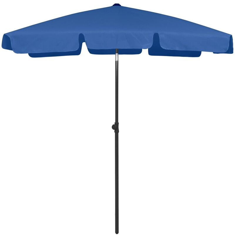 Inlife - Parasol de plage Bleu azuré 180x120 cm