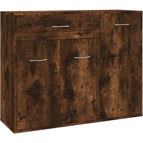 JINLEFU Räuchereiche 88x30x70 cm Holzwerkstoff