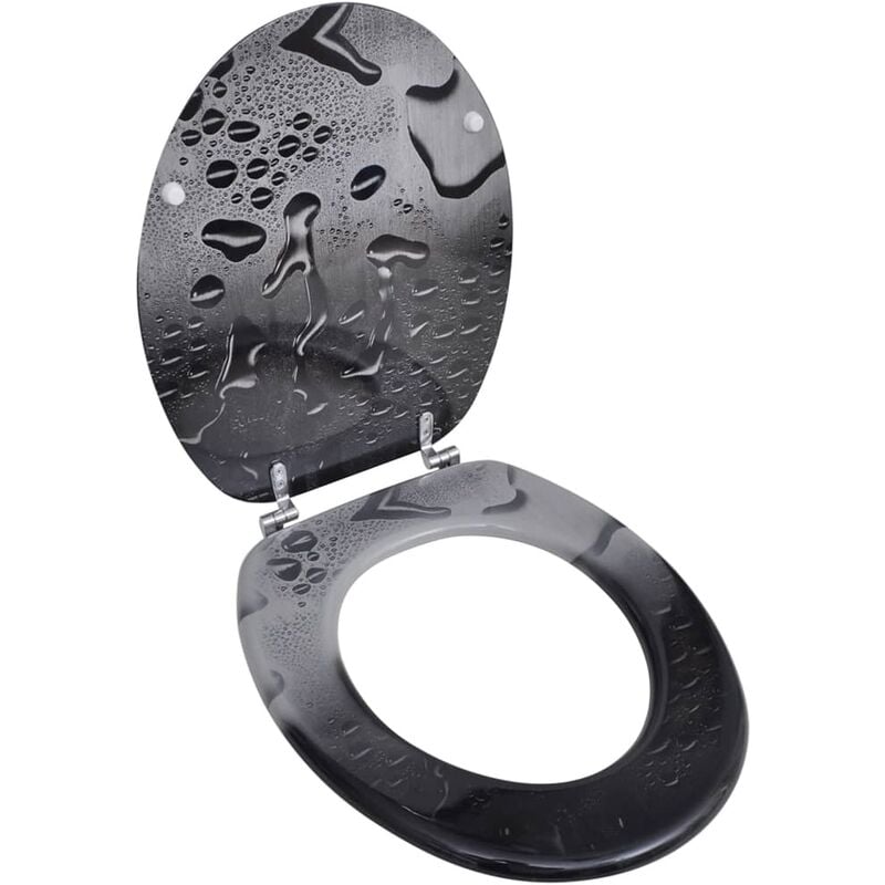 Jinlefu - fimei Abatant de wc avec couvercle design goutte d'eau