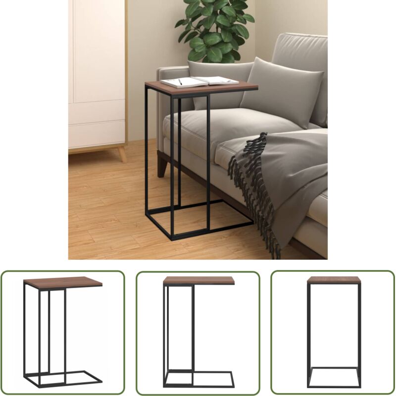 Furniture Limited - Table d'appoint Noir 40x30x59 cm Bois